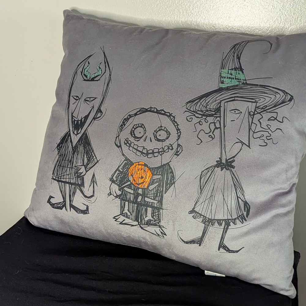 Disney Parks Nightmare Before Christmas Lock Shock Barrel Pillow New With Tag